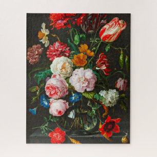Puzzle Nature morte avec des fleurs dans un vase en verre