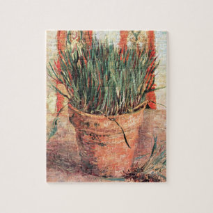 Puzzle Nature morte Pot de fleurs avec ciboulette par Vin