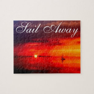 Puzzle Naviguer dans le coucher du soleil