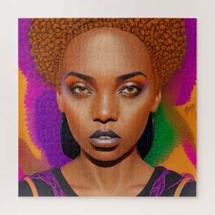 Puzzle Ne touchez pas mes cheveux Black Melanin Afro Quee