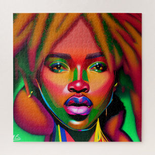 Puzzle Ne touchez pas mes cheveux Black Melanin Afro Quee