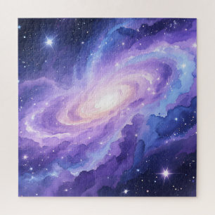 Puzzle Nébuleuse de galaxie spirale violette