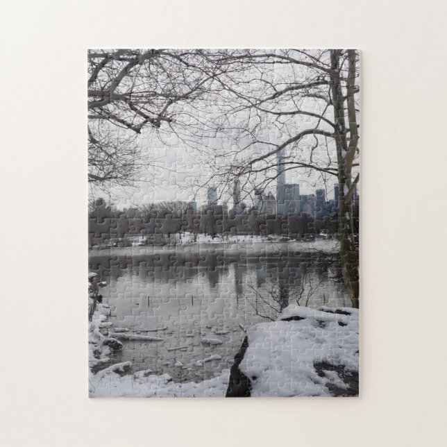 Puzzle Neige d'hiver à Central Park New York City NYC (Vertical)