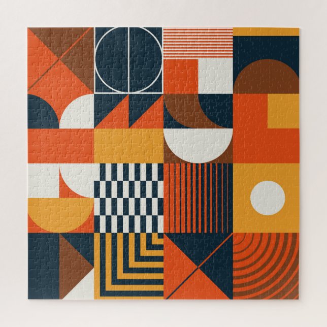 Puzzle Neo geo : composition abstraite vintage (Vertical)