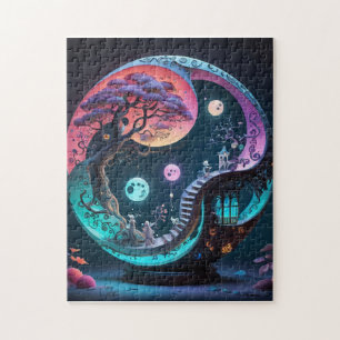Puzzle Neon Yin Yang Imaginaire surréel 1