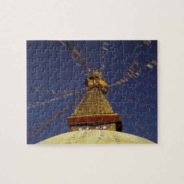 Puzzle Népal, Katmandou. Sous les drapeaux de prière, vig (Horizontal)