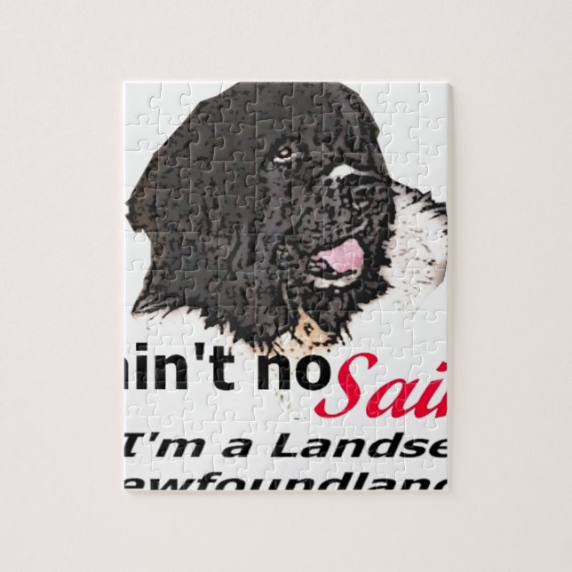 Puzzle N'est aucun saint… Je suis un Landseer (Vertical)