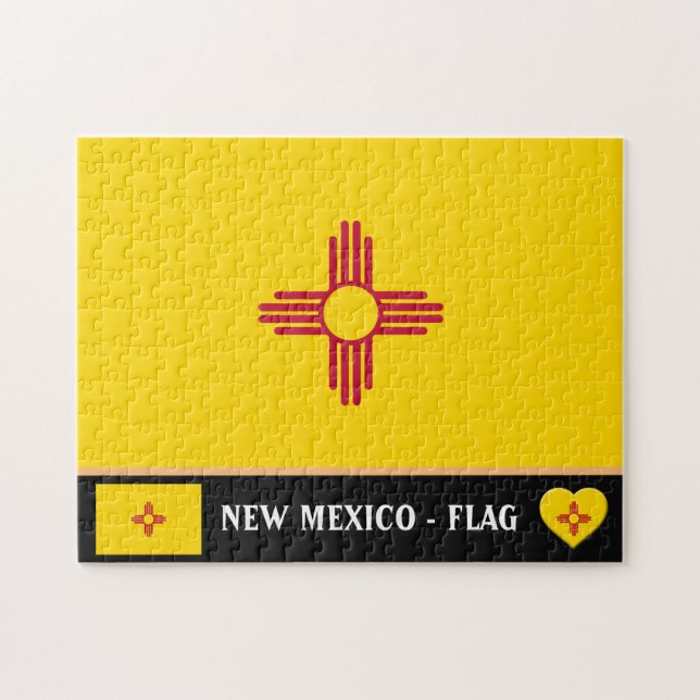 Puzzle New Mexico Flag & New Mexico State USA/America (Horizontal)