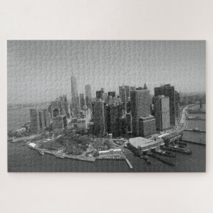 Puzzle New York City Manhattan gratte-ciel noir blanc