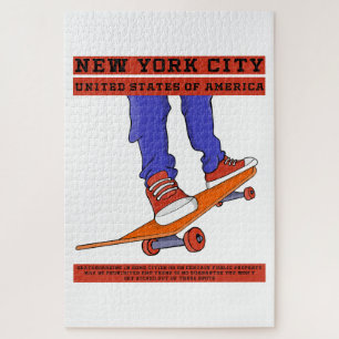 Puzzle New York City, USA Cool Skateboard
