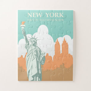 Puzzle New York ne dort jamais Vintage