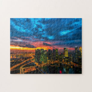 Puzzle New York Night Skyline Photo