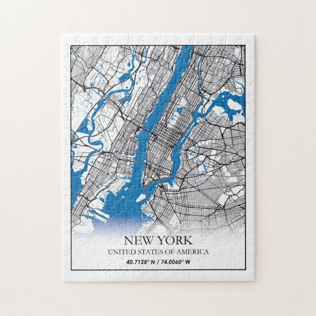 Puzzle New York NY USA Travel City Map (Vertical)