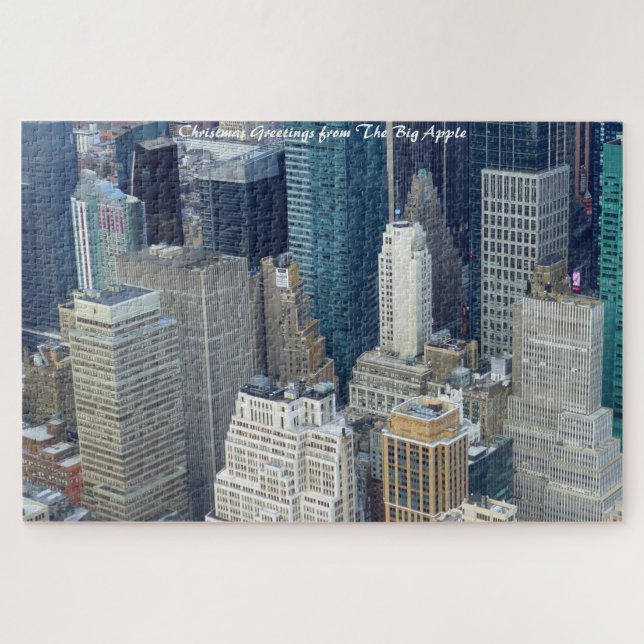 Puzzle New York Skyline.voeux de Noël (Horizontal)