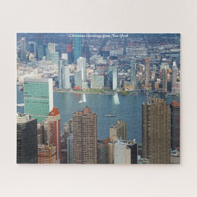 Puzzle New York Skyline.voeux de Noël (Horizontal)