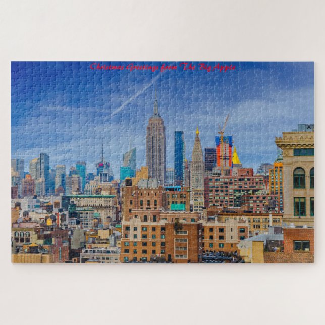 Puzzle New York Skyline.voeux de Noël (Horizontal)
