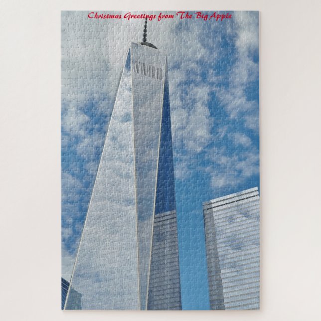 Puzzle New York Skyscrapts.voeux de Noël Jigsaw Pu (Vertical)