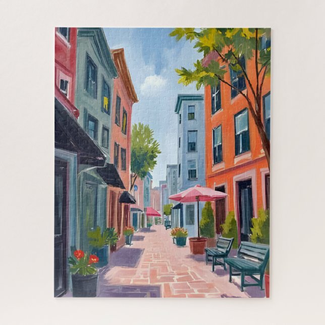 Puzzle Newport Rhode Island Painting (Vertical)