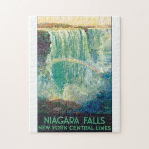 Puzzle Niagra tombe illustration d'affiche de Vintage
