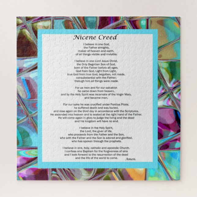 Puzzle Nicene Creed Christliche Glaubensbekenntnis (Vertikal)