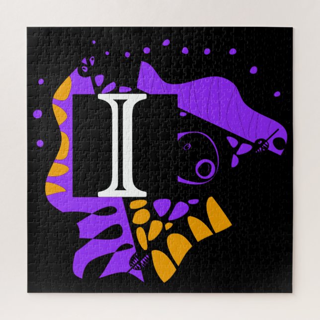 Puzzle Nid d'oiseau - Lettre initiale personnalisée I (Vertical)