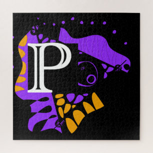 Puzzle Nid d'oiseau - Lettre initiale personnalisée P