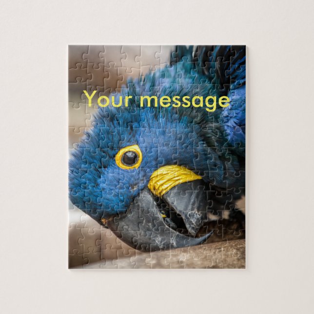 Puzzle niedlicher blauer HyazintheMacawpapagei (Vertikal)