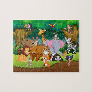 Puzzle niedlicher Dschungeltiere
