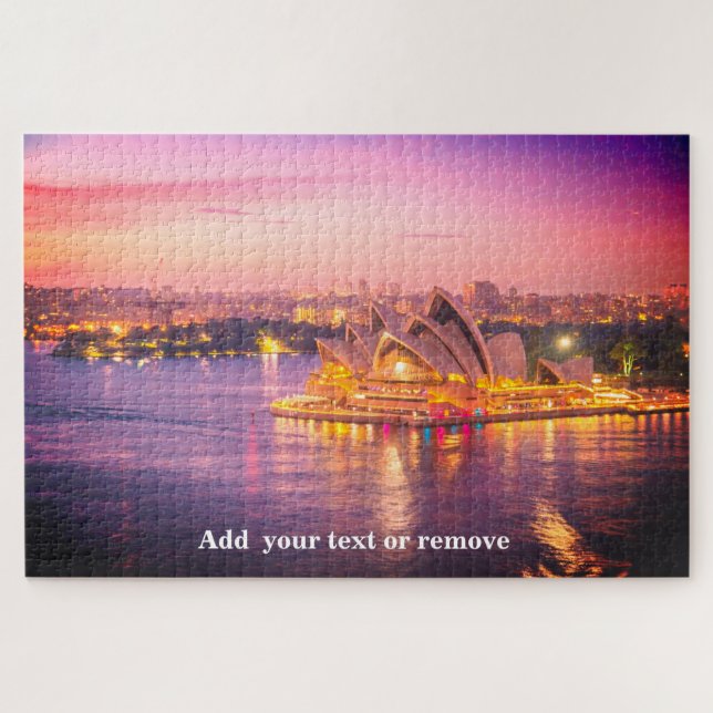 Puzzle Night Photo Sydney and Opera House, Australia, (Horizontal)