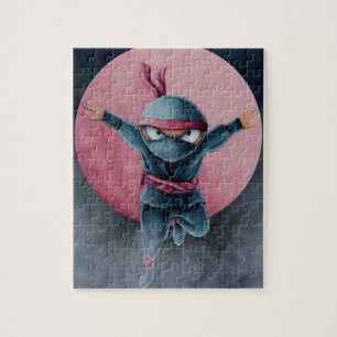 Puzzle Ninja sauteur Lune Rouge 
