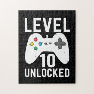 Puzzle Niveau 10 Déverrouillé Funny Video Gamer 10e ann