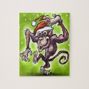 Puzzle Noël au chimpanzé