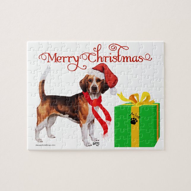 Puzzle Noël beagle (Horizontal)