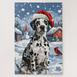 Puzzle Noël Dalmatien Merveilleux Joyeux Noël