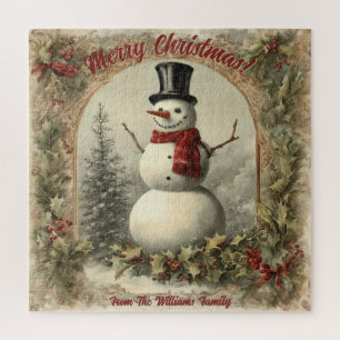 Puzzle Noël de Snowman personnalisé