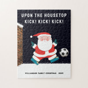 Puzzle Noël de soccer personnalisé