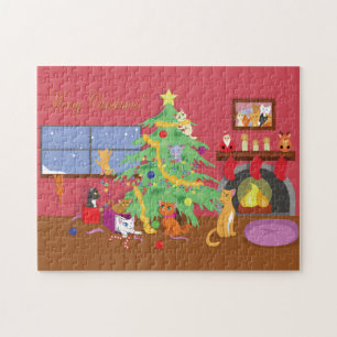 Puzzle Noël des chatons