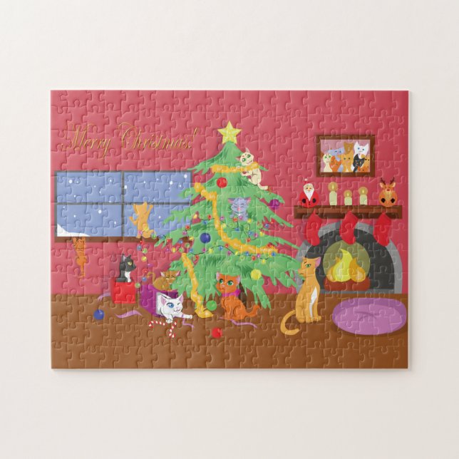 Puzzle Noël des chatons (Horizontal)