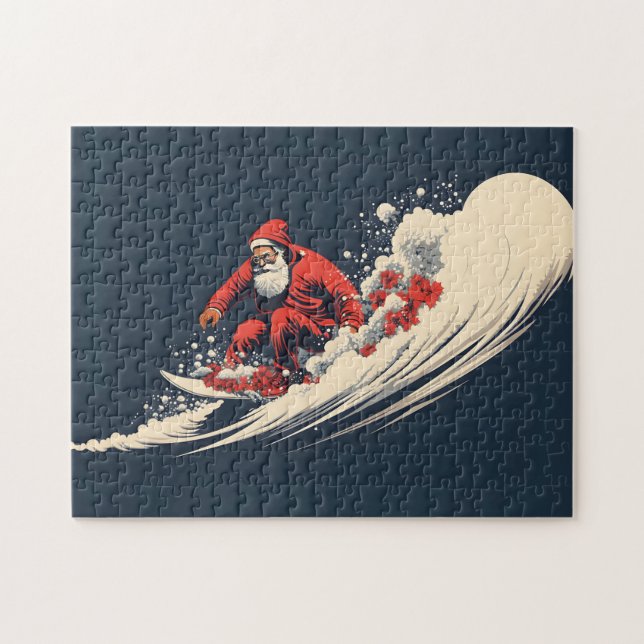 Puzzle Noël d'été de Surfing Père Noël (Horizontal)