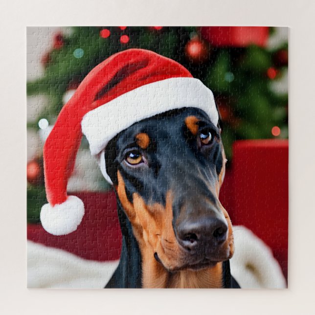 Puzzle Noël Doberman (Vertical)