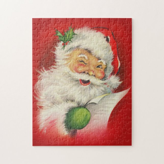 Puzzle Noël du Père Noël vintage (Vertical)
