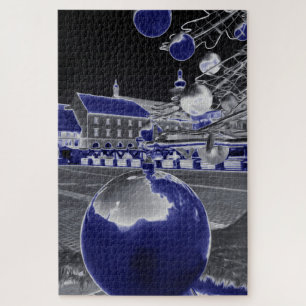 Puzzle Noël en bleu