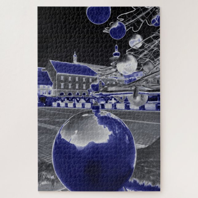 Puzzle Noël en bleu (Vertical)