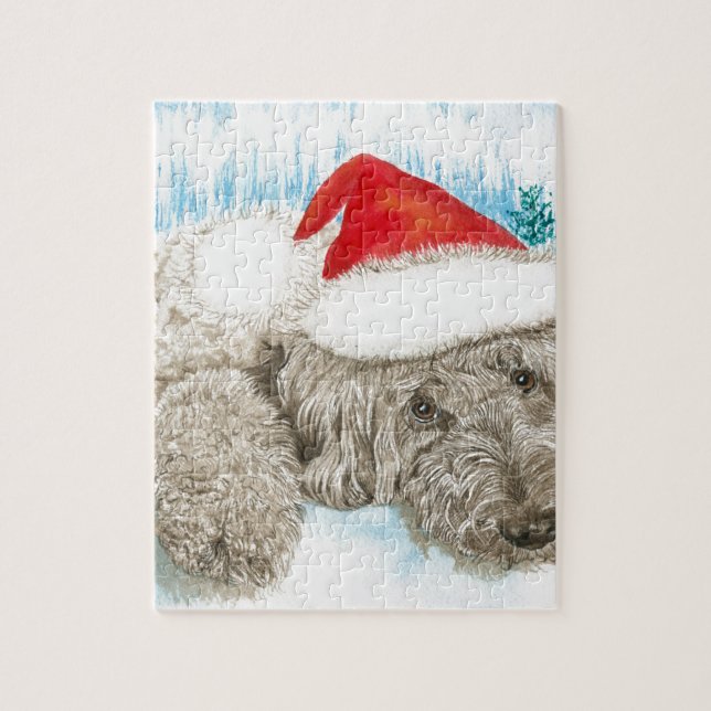 Puzzle Noël Labradoodle (Vertical)