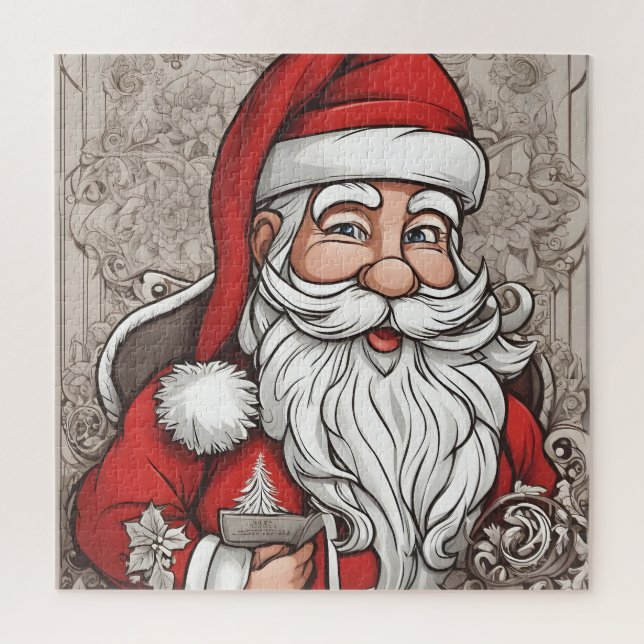 Puzzle Noël Père Noël (Vertical)