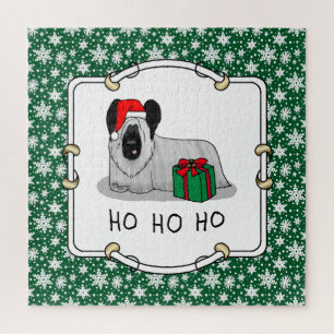 Puzzle Noël Père Noël Casquette Skye Terrier (argent)