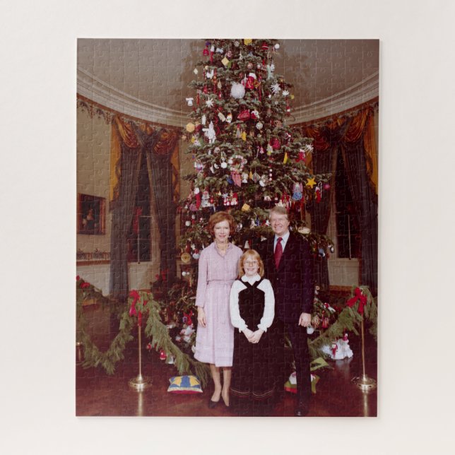 Puzzle Noël Président James Jimmy Carter Maison Blanche (Vertical)