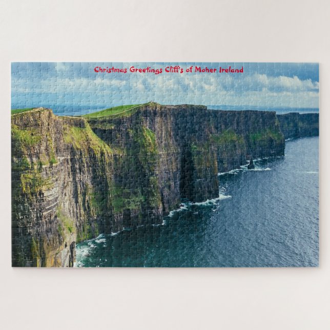 Puzzle Noël salutations Cliff de Moher Irlande (Horizontal)