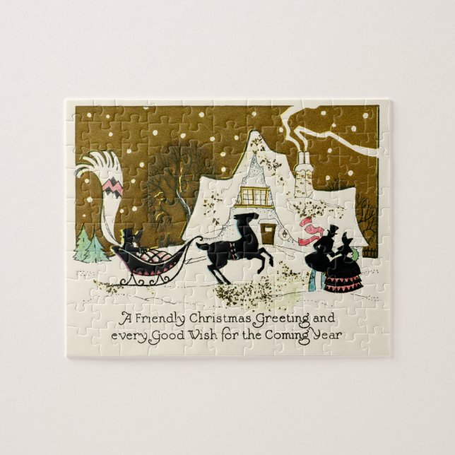 Puzzle Noël victorien de pays (Horizontal)