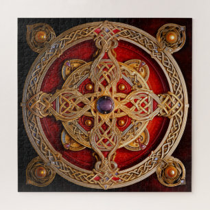 Puzzle Noeud Celtique Rouge Gold